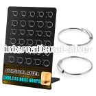 dend1 surgical steel endless nose ring hoops display 30