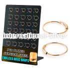 dend3 surgical steel nose ring hoops rosegoldpvd display 30