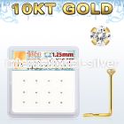 dgisc22 box w 10kt gold nose screws w 1.25mm clear round cz 