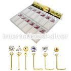dgm12 l shape nose studs gold nose