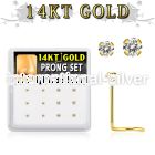dgsc11 l shape nose studs gold nose