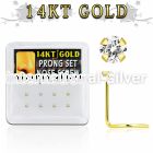 dgsc17 l shape nose studs gold nose