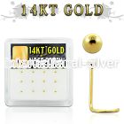 dgsc1 l shape nose studs gold nose