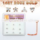 drsc13 l shape nose studs gold nose