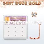 drsc2 l shape nose studs gold nose