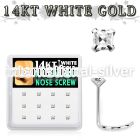 dwsc6 l shape nose studs gold nose