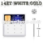 dwys15 box w 14kt white gold bend it nose stud w 1.5mm diamond