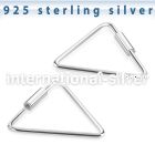endt sterling silver endless ring hoop triangle shape design
