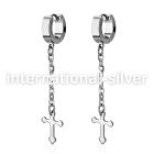 erhlcros +stainless steel +huggie choose  piercing