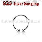 fns05 fake illusion hoops silver 925 nose