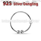 fns07 fake illusion hoops silver 925 nose