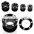 fsjk tunnels gauges anodized surgical steel 316l ear lobe