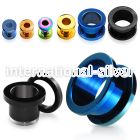 ftpg tunnels gauges anodized surgical steel 316l ear lobe
