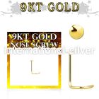 g9srd l shape nose studs gold nose