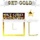 g9sst l shape nose studs gold nose