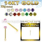 gbzsm1 l shape nose studs gold 