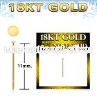 ggysrd1 18 karat gold bend it to fit nose stud 22g gold top