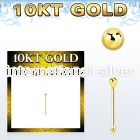 ginbb1 10kt gold nose bone in 22g with 1.5mm gold ball top