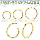 gpsegh16 18 k gold plating silver hinged segment hoop 16g