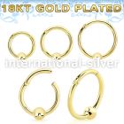 gpsegh16b3 18 k gold plating silver hinged segment hoop 16g