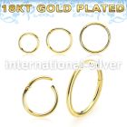 gpsegh18 18k gold plated silver hinged segment hoop 18g