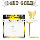 gsbt2 l shape nose studs gold nose