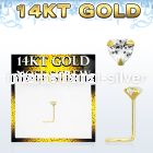 gszhm1 l shape nose studs gold nose