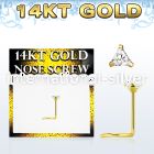 gsztm1 l shape nose studs gold nose
