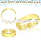 gt527 18k gold plating silver adjustable toe ring plain