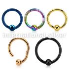 hbcrbt16 anodized steel hinged ball closure ring w 3mm ball