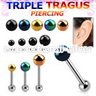 hextab straight barbells anodized surgical steel 316l tragus