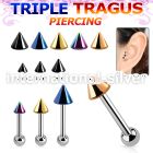 hextbcn straight barbells anodized surgical steel 316l tragus