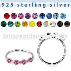 hmb9 925 silver nose hoops nose piercing