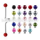 incpr5 straight barbells surgical steel 316l with acrylic parts 