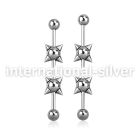 indsh2 straight barbells surgical steel 316l 