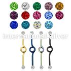 intbfr5 straight barbells anodized surgical steel 316l 
