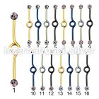 intbfr5a straight barbells anodized surgical steel 316l 