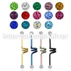 intcfr5 straight barbells anodized surgical steel 316l 