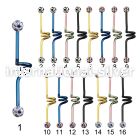 intcfr5a straight barbells anodized surgical steel 316l 