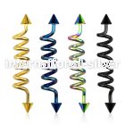 intdcn5 straight barbells anodized surgical steel 316l 