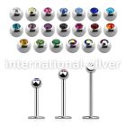 lb18jb3 surgical steel labrets helix lower lip tragus upper lip monroe piercing