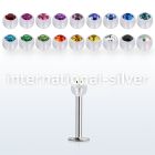 lbajb3 labrets lip rings surgical steel 316l with acrylic parts labrets chin