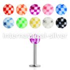 lbckb3 labrets lip rings surgical steel 316l with acrylic parts labrets chin