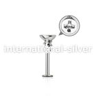 lbescw2 labrets lip rings surgical steel 316l labrets chin