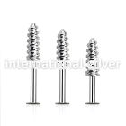 lbescw labrets lip rings surgical steel 316l labrets chin