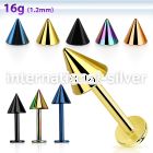 lbtcn5s labrets lip rings anodized surgical steel 316l labrets chin