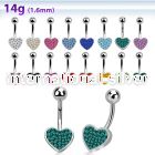 mcd372 belly rings surgical steel 316l belly button