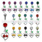 mcd474 belly rings surgical steel 316l belly button