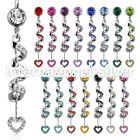 mcd477 belly rings surgical steel 316l belly button