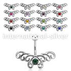 mcd493 belly rings surgical steel 316l belly button